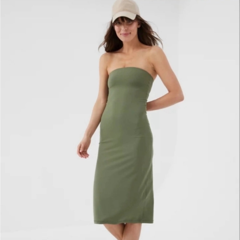 Aerie Offline Real Me Xtra Tube Sage Dress Large